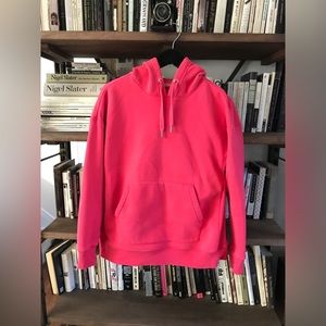 EUC Cosy Nordstrom Zella Neon Pink Ultra Fleece Oversized Kara Hoodie S